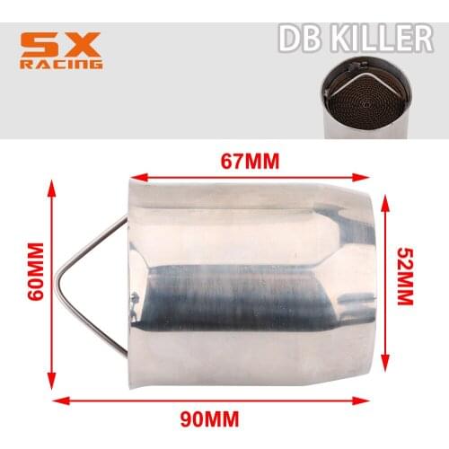 Motorcycle Stainless Steel 51mm DB Killer Exhaust Muffler DB killer Silencer Noise Sound Eliminator For YAMAHA SUZUKI HONDA BMW