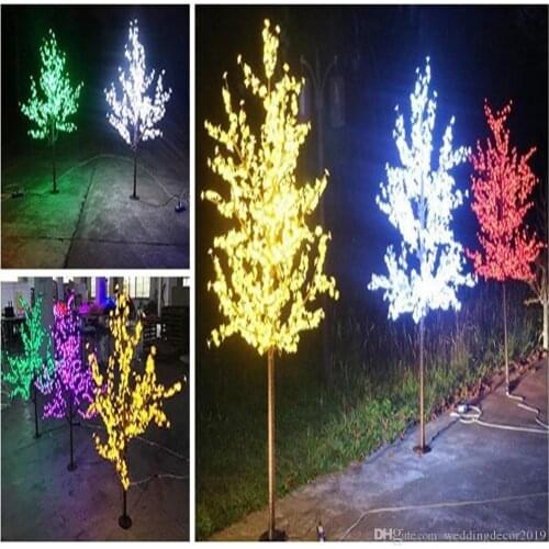 Artificial LEDCherry Blossom Tree night Light New year Christmas wedding Decoration Lights 1.5M~3M LED light wedding decoration