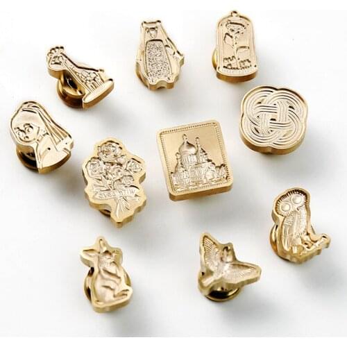 Exquisite Wax Seal Stamps Brand New Retro Literary Stamp Head Three-dimensional Embossed Pattern Stamps for Scrapbooking