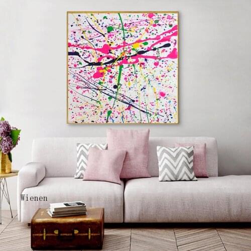 Oil Painting Pigment Abstract Wall Art Poster Modern Minimalist Canvas Painting Studio Home Decoration Frameless Print Photo