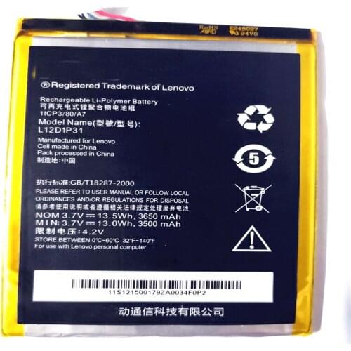 L12D1P31 L12T1P33 Replacement Battery For Lenovo IdeaTab lepad 7" A1000 A1000-L A1010 A3000 A3000-H A3300 A3300-T A5000 A5000E