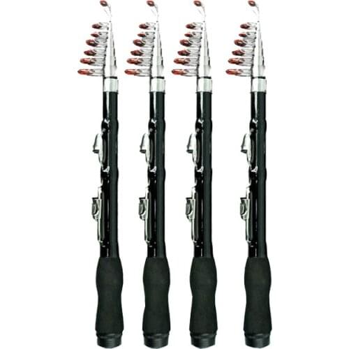 Mini adjustable 1.0m-1.9m portable telescopic fishing rod fiberglass rod rotating fish hand fishing tackle sea rod fishing rod