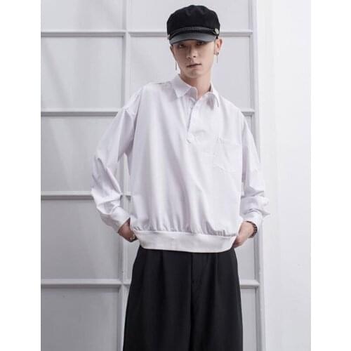 Shirt male Korean version of the trendy handsome fat shirt male tide loose hedging students summer thin personality Hong Kong st