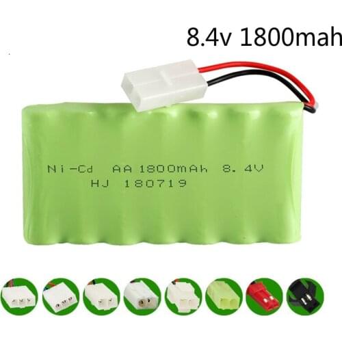 8.4v 1800mah NICD Battery AA Ni-CD Battery 8.4v battery pack for RC toy Car Boat GUN TANK Trucks Trains RC toy model Battery