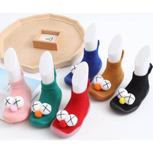 Socks with Rubber Soles New Fashion Boys Shoes Shoes for Girls Cartoon Cute Baby Slippers Knitted Spring Autumn Baby Boy Shoes