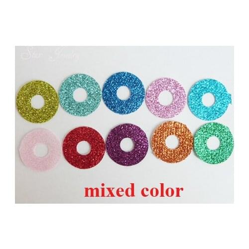 New product 300pcs/lot 24mm round glitter Nonwovens for diy plastic toy clear eyes---color option (without eyes)