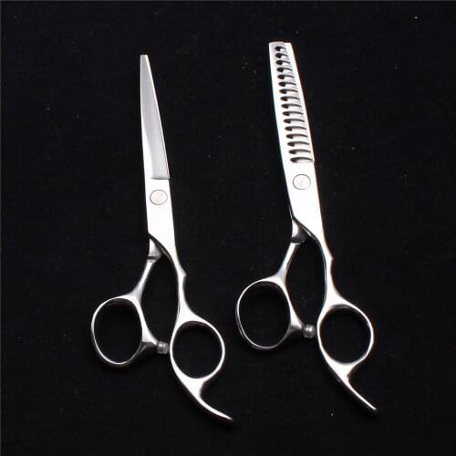6" 17cm 440C Customized Logo Hairdressing Scissors Cutting Scissors Thinning Shears Professional Hair Scissors Beauty Tool C2000