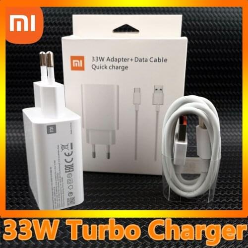 Xiaomi note 9 pro Charger Original 33W Fast Charge EU Turbo Charge 5A Type C Cable Wall Charge For POCO X3 nfc Mi 10 9 9t pro