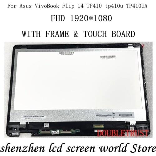 Original 14'' For ASUS VivoBook Flip 14 TP410 tp410u TP410UA TP410UR lcd display touch screen lcd assembly 1920*1080 with bezel