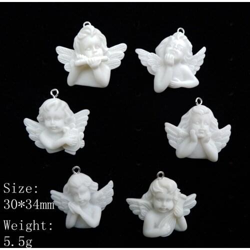 Angel Charms Pendants Resin flat back cabochon for jewelry making bracelets necklace earrings Accessories