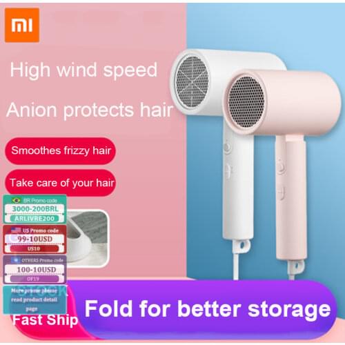 Xiaomi Hair Dryer Portable Foldable Anion Nano Hair Care Hair Dryer For Home Travel Supporting For Cold And Warm Wind Mode