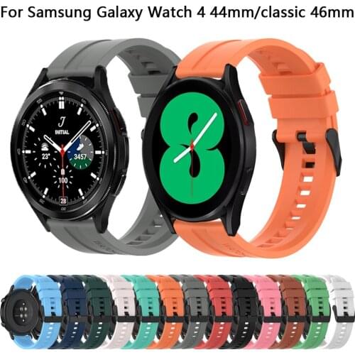 20mm Silicone Straps For Samsung Galaxy Watch 4 40 44mm classic 42 46mm Watch 3 41mm Active Bands bracelet Smart Starp Wistband