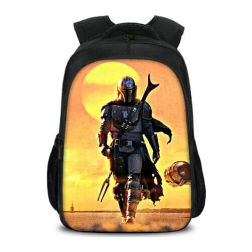 Disney Mandalorian Movie Star Wars Backpack baby yoda Students School Bags Boys Grils Satchel capacity backpack