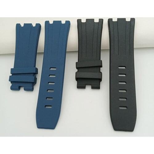 28mm Silicone Waterproof Sports Watchband Watch Band For AP Strap 15703 Royal Audemars And Piguet Belt logo free tools