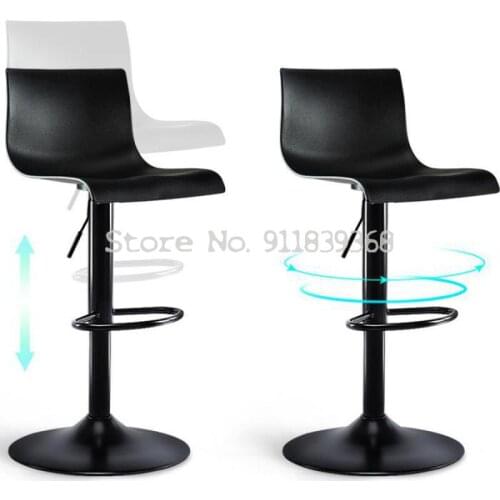 Bar Chair Family Modern Simple Bar Chair Up And Down Rotating High Stool Back Bar Chair Front Desk Chair