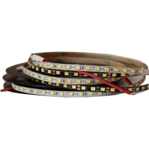 IP20 Narrow side 5mm LED Strip Light 2835 SMD flexible diode tape lamp White/black PCB 120leds/m DC12V tiras led ribbon