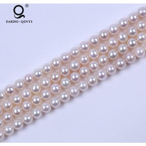 Daking Pearl Jewellery,Cultured Round Shape Freshwater Pearls Beads