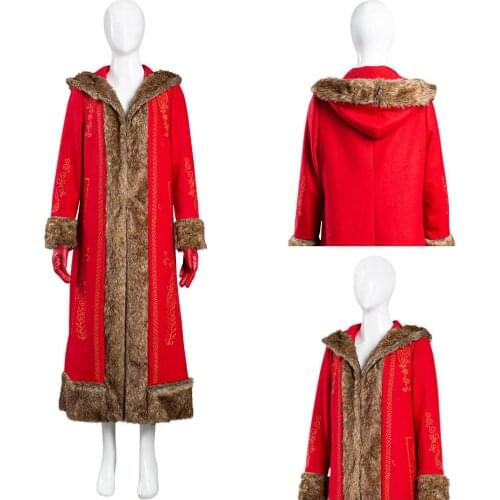 The Christmas Chronicles 2 Cosplay Mrs. Claus Costume Women Coat Halloween Carnival Suit Women Autumn Winter Long Coat Dress