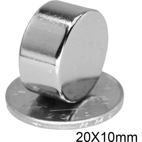 1/2/5/10/20pcs 20x10 Powerful Magnets 20mmx10mm Permanent Round Magnet 20x10mm Neodymium Magnetic Strong Magnet 20*10