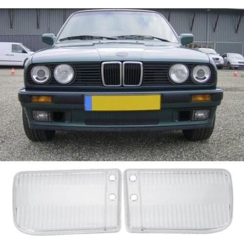 1Pair Car Auto Headlight Cover Transparent Lens Headlamp Cover Fit Left&right For BMW E30 1984-1991 Durable Car Accessories