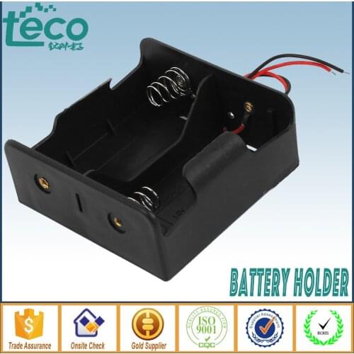 1Pcs/lot 2 D Battery holder Spring Loaded Storage Box Wired for LR20/UM1/AM1 batteries TBH-D-2A-W