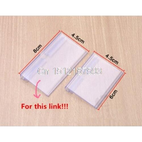 10pcs Plastic Sign Holder Display Price Card Tag 45 x 80mm/ 45 x 60mm For Supermarket Shelf