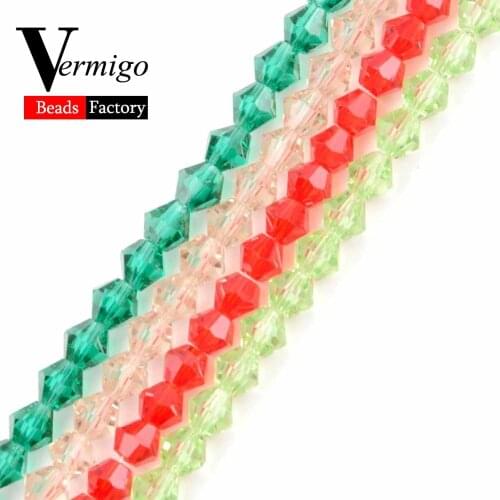 110pcs 4mm Austria Bicone Glass Beads For Needlework Faceted Charm Loose Spacer Beads Diy Making Jewelry Wholesale