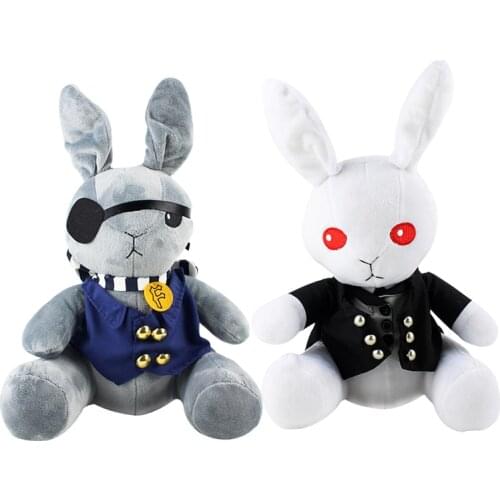 25CM 2styles Anime Kuroshitsuji Black Butler Plush Toys Rabbit Cosplay Ciel Phantomhive Soft Stuffed Animal Doll gifts for kids