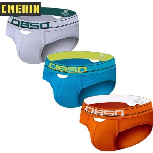 3Pcs New Cotton Sexy Mans Underwear Briefs Underpants Breathable Mens Briefs Bikini Gay Underwear Innerwear Srting Man BS3135