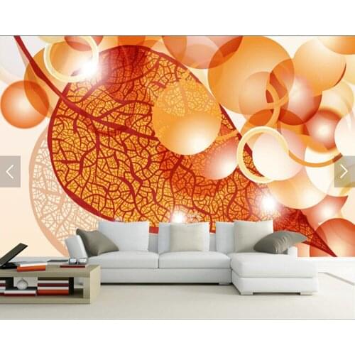 Custom 3D retro wallpaper, leaf vein texture murals for the living room bedroom TV background wall vinyl papel de parede