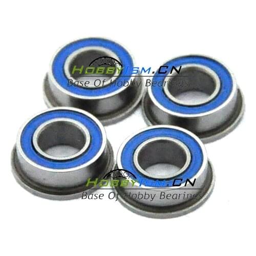 4PCS Flanged 3X6X2.5 blue Rubber Bearings ABEC-3 MF63 2RS