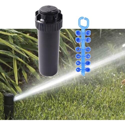 4 Pcs Adjustable 40°~360° Pop-up Sprinklers with Replacement Scattering Nozzle Garden Park Lawn Grass Rotating Nozzle
