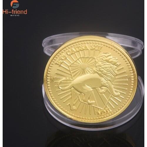 John Wick Movie Gold Coin Cosplay Keychain Blood Oath Marker Gothic Retro Skull Pattern Coin Keychain for Women Man Collect Gift