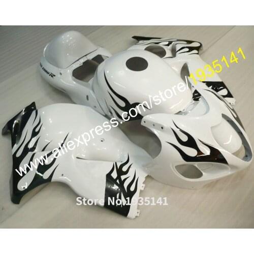 White Black For Suzuki Hayabusa GSXR1300 1999-2007 GSX-R 1300 99 - 07 GSX-R1300 Fairing Body Kit (Injection molding)