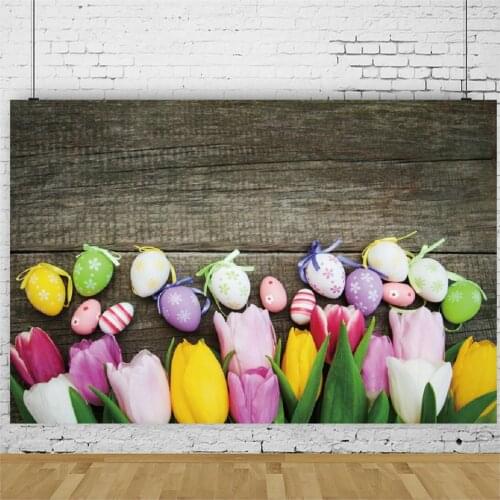 Black Plank and Eggs Holiday Backdrop Photography Background Photo Booth Studio Decor