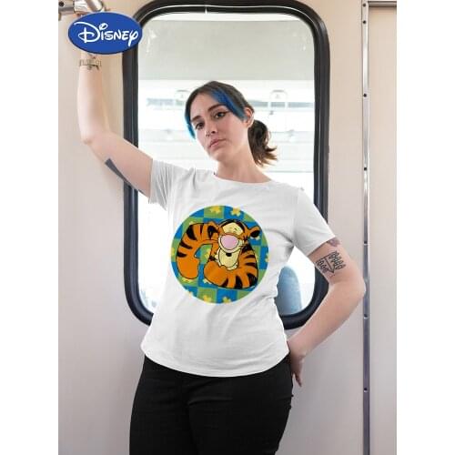 Tigger Graphic T Shirts Kind Mother Matching 2021 New Casual Family Look Plus Size White Top Elegant Funny O-Neck T-Shirt Woman
