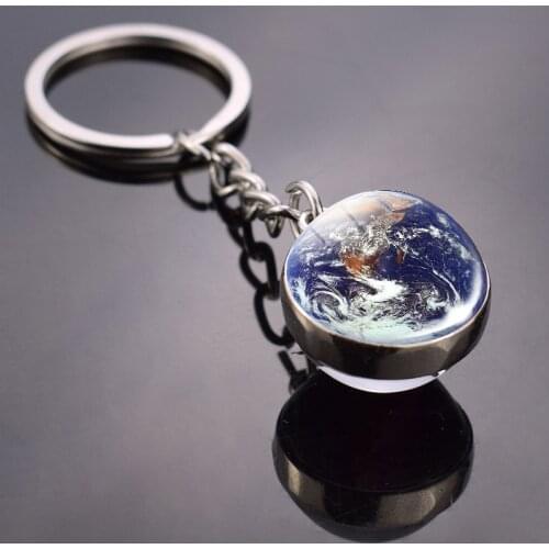 Globe Earth World Map Keychain Keyring Glass Ball Vintage Spain France Poland Netherlands England Map Key Chain Ring Gifts