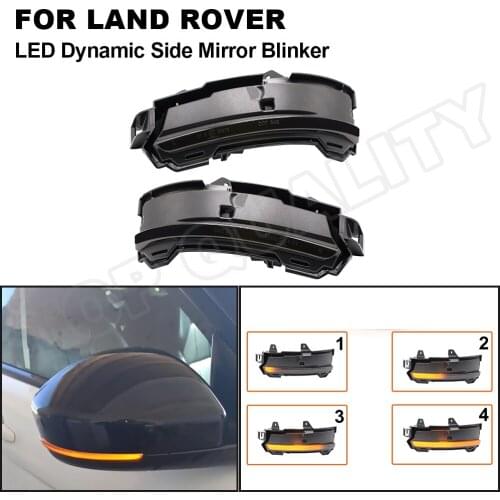 2Pcs Dynamic LED Side Wing Mirror Light Turn Signal Blinker Indicator For Land Rover Range Rover Evoque Velar Discovery Sport