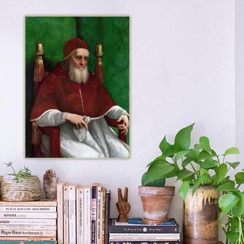 Pope Julius II by Raffaello Santi Canvas Oil Painting Aesthetics Picture Artwork Backdrop Wall Hanging Decor Home Decoration