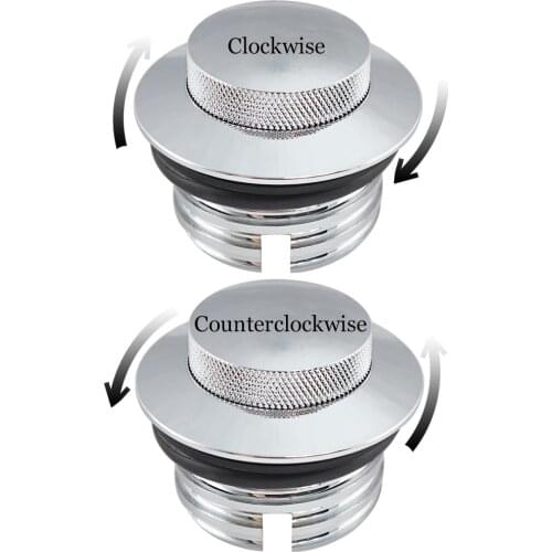 Motorcycle Chrome Screw-In Flush Mount Fuel Gas Tank Cover Cap For Harley Sportster XL883 XL1200 Dyna FXD Softial Fat Boy