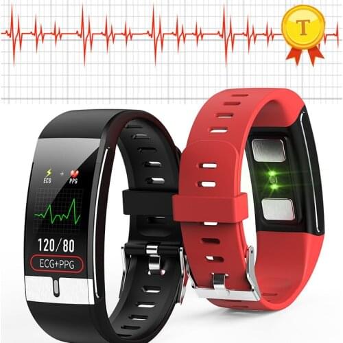 2020 best selling Fitness Tracker band ECG+PPG Body Temperature Waterproof Heart Rate blood pressure multi-language Smart Band