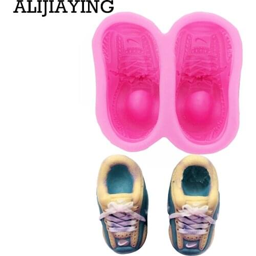 M0282 Baby Shoe shape Silicone Fondant Soap 3D Cake Mold Cupcake Jelly Candy Chocolate Decoration Baking Tool candles Moulds