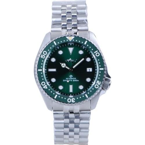 HEIMDALLR Mens Diving Watches Men Automatic Watch 200m Waterproof Mechanical Wristwatch Luminous NH35 Sapphire Stainless Steel