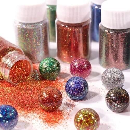 2021 New 12 Colors Flash Glitter Glow Bright Powder Crystal Epoxy Resin Mold DIY Fillings 2020 trend