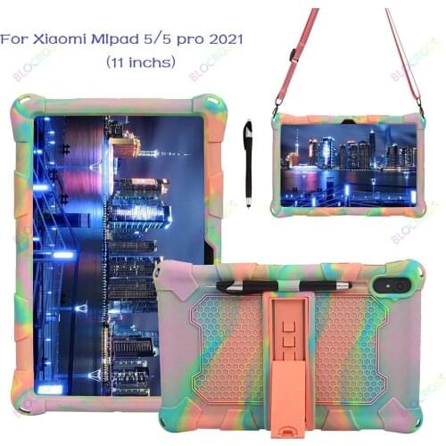 Newest Soft Silicone for Xiaomi MiPad 5 5Pro 5G 2021 11 Inch 2021 Smart Adjust Shell Stand Protective Cover Funda Tablet Cases