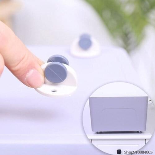 Novel 4Pcs Adhesive Casters Pulley Rollers For Cabinet Drawer Storage Box Trash Can Small Furniture Hardware Directional Wheels