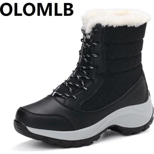 New Women snow boots platform winter boots thick plush waterproof non-slip boots fashion women Keep warm winter shoes