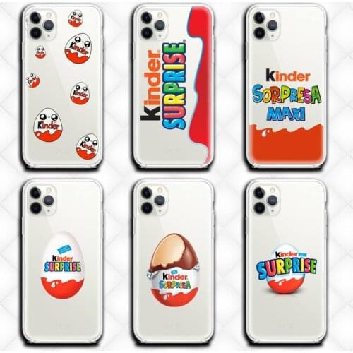 New Trolly egg KINDER JOY Surprise Phone Case Clear for iphone 12 11 Pro max mini XS 8 7 6 6S Plus X 5S SE 2020 XR cover