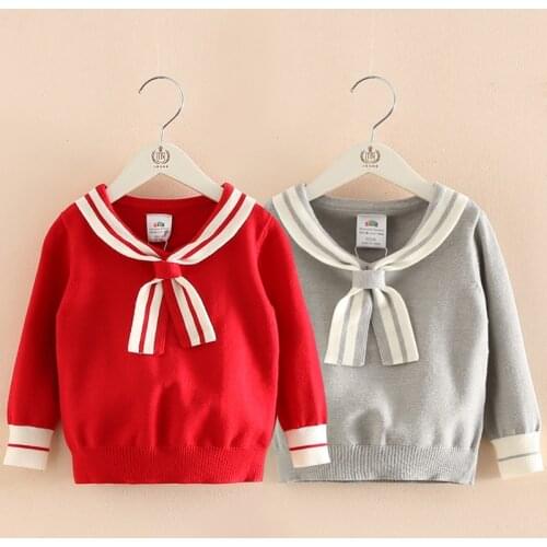 2020 Autumn Winter 2 3 4 6 8 10 12 Years Kids ChildrenS Clothing Preppy Style Knitted School Student Sweater For Baby Girl