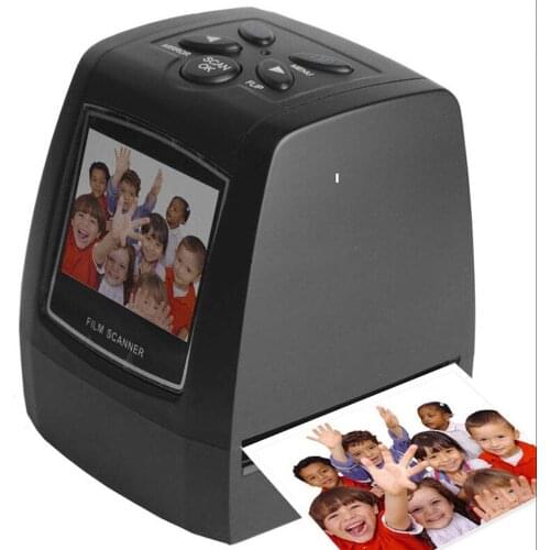 Protable Negative Film Scanner 35mm 135mm Slide Film Converter Photo Digital Image Viewer with 2.4" LCD Build-in Editing Softwar